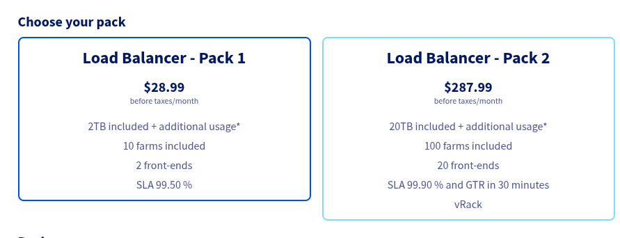 OVHcloud Load Balancer Options